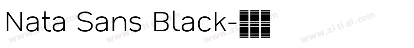 Nata Sans Black字体转换